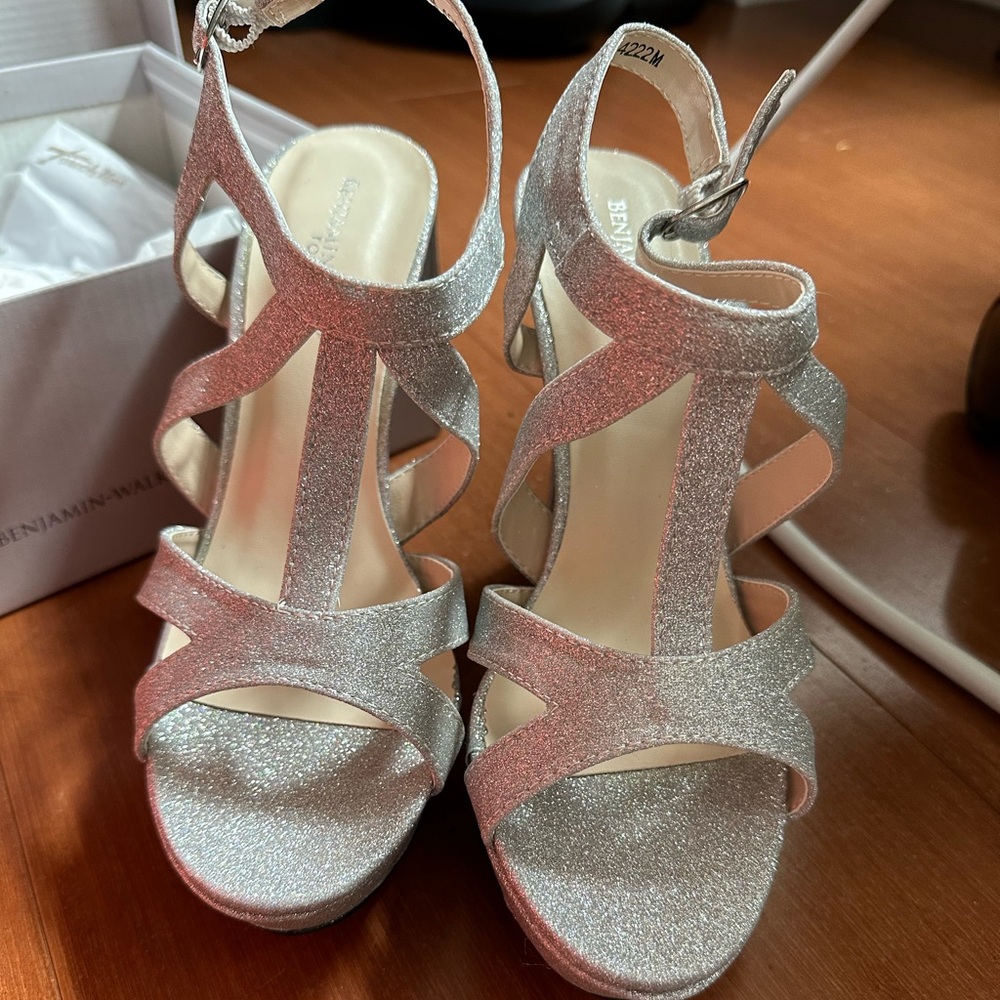 Benjamin Walk Silver Metallic Platform Shoes
